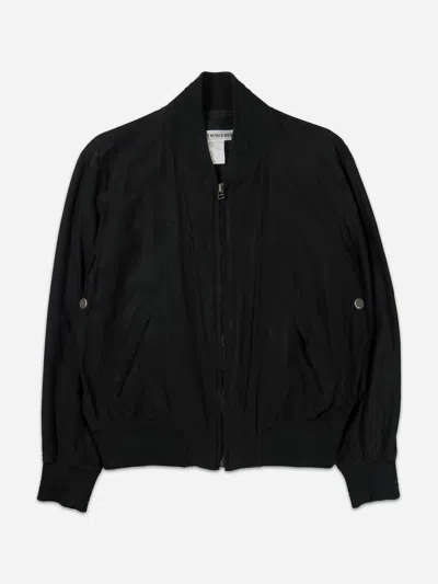 Pre-owned Issey Miyake Aw1997 Ventilated Cupro Bomber In Black