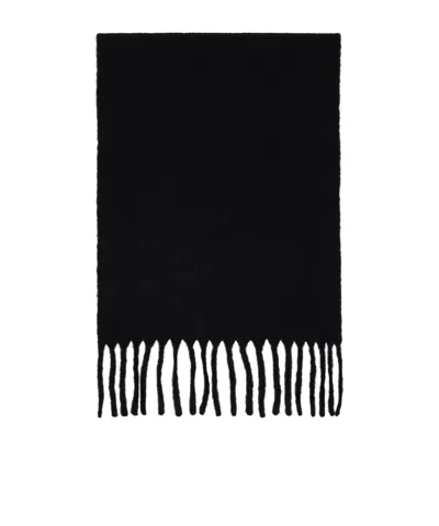 Issey Miyake Baby Alpaca Stole Tassel Scarf In Black