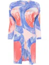 Issey Miyake Backlight Coat In Blue