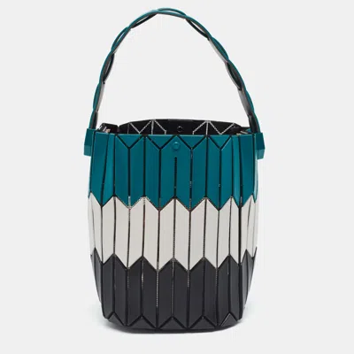 Pre-owned Issey Miyake Bao Bao Tricolor Pvc Bucket Bag In Multi