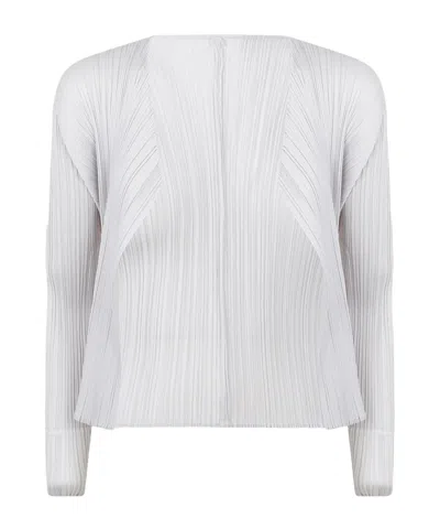 Issey Miyake Basic Cardigan In White