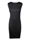 Issey Miyake Basic Mini Pleats Black Dress In Black