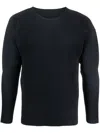 Issey Miyake Basic Panelled Pleated Sweatshirt In Blue