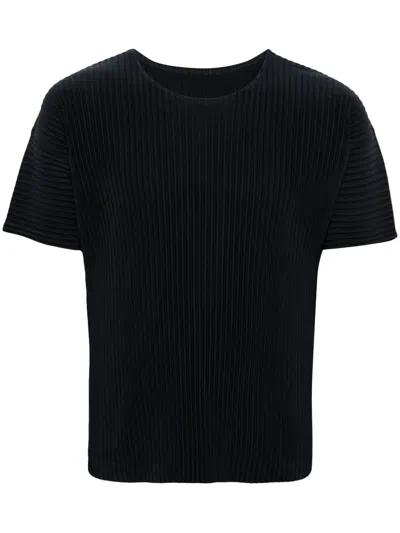 ISSEY MIYAKE BASIC PLISSÉ ROUND-NECK T-SHIRT