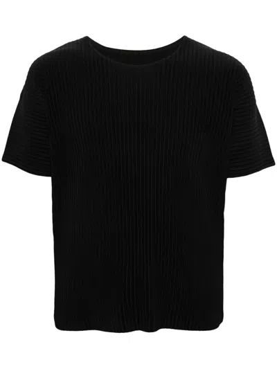 ISSEY MIYAKE BASIC PLISSÉ ROUND-NECK T-SHIRT