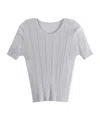 Issey Miyake Basic Short-sleeved T-shirt In Gray