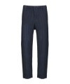 Issey Miyake Pleated Fabric Trousers In Black