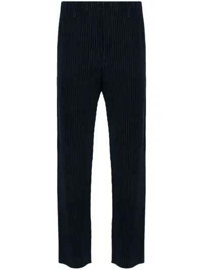 Issey Miyake Basic Slim-fit Trousers In Black