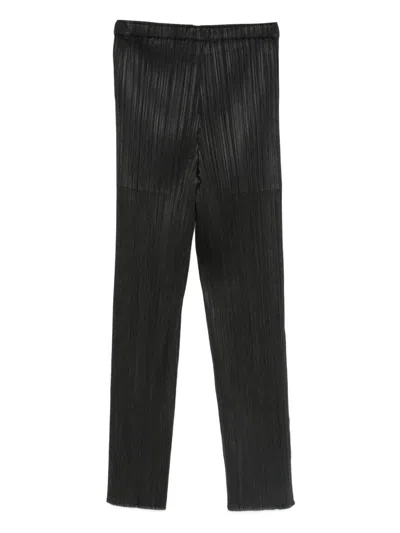Issey Miyake "basic Slim" Pants In Black