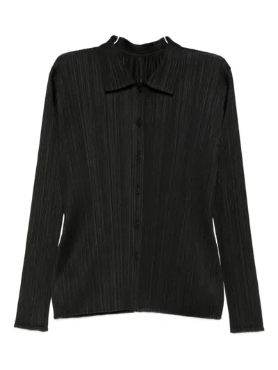 Issey Miyake Basics Button-up Shirt In Black