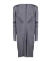 Issey Miyake Pleated Cardi-coat In Gray