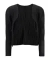 Issey Miyake Long Sleeve Cardigan Featuring A Pleated Design In Black