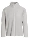 Issey Miyake Long-sleeved Knitted Cardigan In Gray