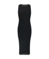 Issey Miyake Black Basics Midi Dress In Black