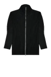 Issey Miyake Black Basics Zipup Cardigan July Jacket In Black