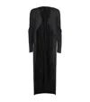 Issey Miyake Pleated Open-front Cardigan In Black