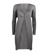Issey Miyake Basics Longline Cardigan In Gray