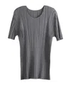 Issey Miyake Pleated Short-sleeve Top