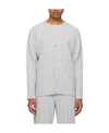 Issey Miyake Ribbed Texture V-neck Cardigan Pockets In White