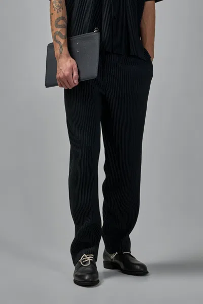 Issey Miyake Basics Pleated Pants In Black
