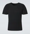Issey Miyake Ribbed Crew Neck Short Sleeve T-shirt In Black