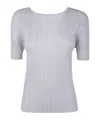 Issey Miyake Pleated Short-sleeve Top