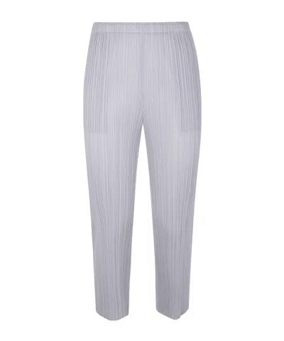 Issey Miyake Basics Trousers In Gray