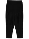 Issey Miyake Drop-crotch Cropped Trousers In Black
