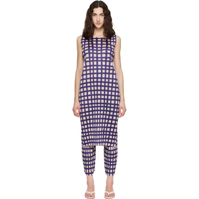 Issey Miyake Basket Sleeveless Midi Dress In Multi