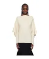 Issey Miyake Bat-sleeve Sweater With Boat Collar In White