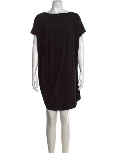Pre-owned Issey Miyake Bateau Neckline Knee-length Dress In Black