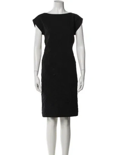 Pre-owned Issey Miyake Bateau Neckline Knee-length Dress In Blue