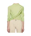 Issey Miyake Beanstalk Turtleneck In Green