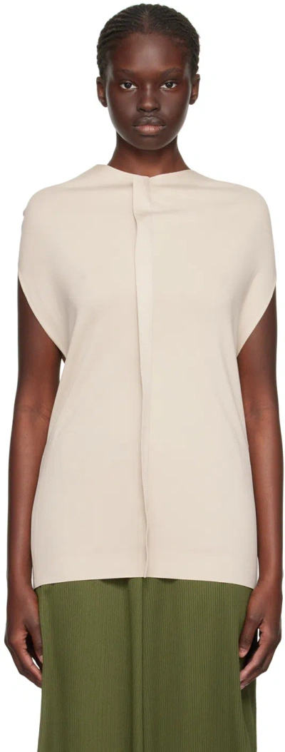 Issey Miyake Beige A-poc Roar Tank Top In 42 Greige