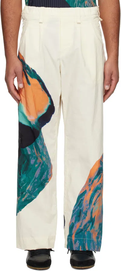 Issey Miyake Pleated Nylon Taffeta Trousers In Neutral