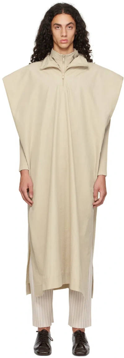 Issey Miyake Beige Blank Shirt In 40-beige