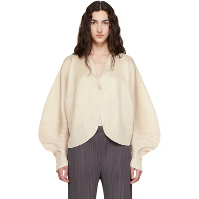 Issey Miyake Beige Coast Cardigan In Neutral