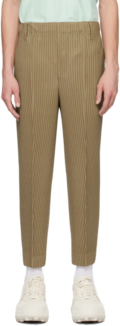 Issey Miyake Beige Compleat Trousers In 48-light Mocha Brown