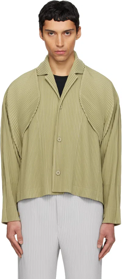 Issey Miyake Cover And Fold Long-sleeved Casual Jacket In Brown