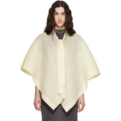 Issey Miyake Beige Lucid Pleats Top In White