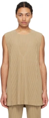 ISSEY MIYAKE BEIGE MONTHLY COLOR FEBRUARY TANK TOP