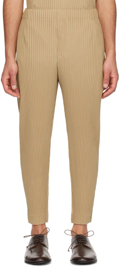 Issey Miyake Beige Monthly Color February Trousers In 42-cinnamon Beige