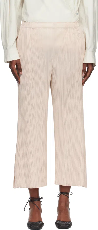 ISSEY MIYAKE BEIGE MONTHLY COLOR JULY TROUSERS
