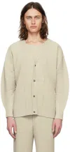 ISSEY MIYAKE BEIGE MONTHLY COLOR MARCH CARDIGAN