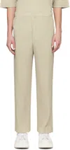 ISSEY MIYAKE BEIGE MONTHLY COLOR MARCH TROUSERS