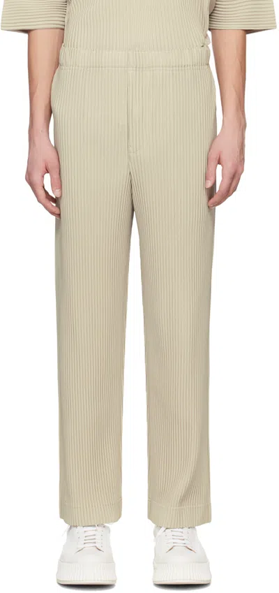 Issey Miyake Beige Monthly Color March Trousers In 43-linen Beige