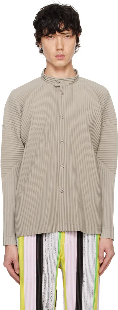 Issey Miyake Beige Monthly Color September Shirt In 43-grain Beige
