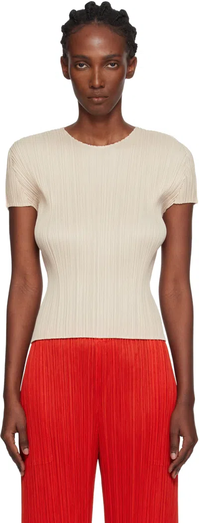 Issey Miyake Beige Monthly Colors July T-shirt In Neutral