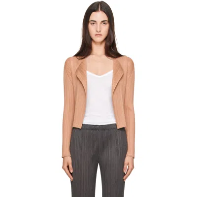 Issey Miyake Beige Monthly Colors June Cardigan In Metallic