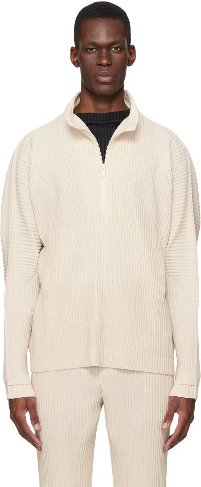 Issey Miyake Beige Monthly Colors March Sweater In White